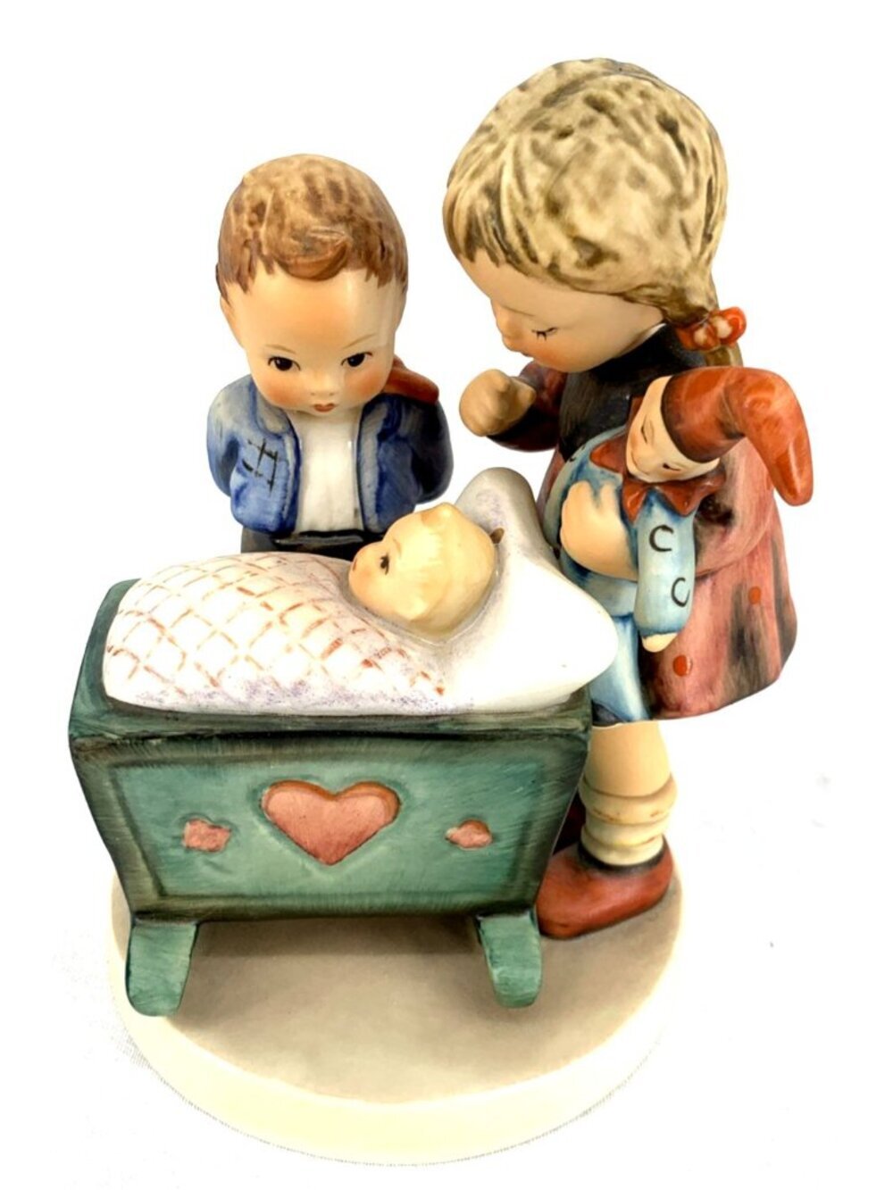 Goebel Blessed Event Porcelain Figurine 5.5" New Baby Birth Children Family